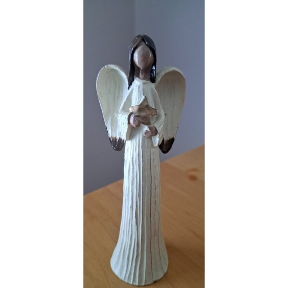 Greenbrier International  Slim Holiday White Porcelain Angel Figurine Christmas - Picture 1 of 4